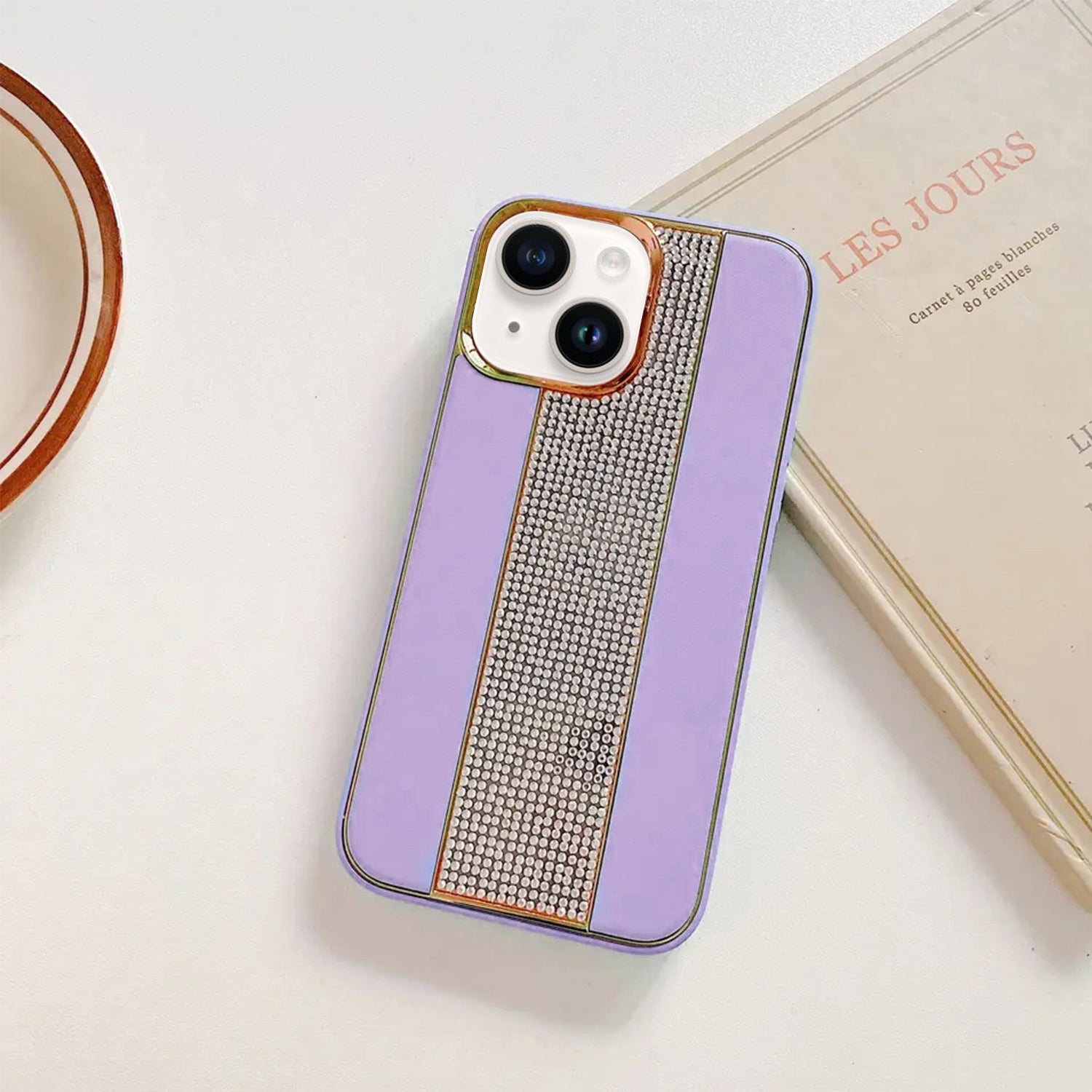 iPhone 14/13 Xiaoxiangfen Luxury Rhinestone Metal Shot Case