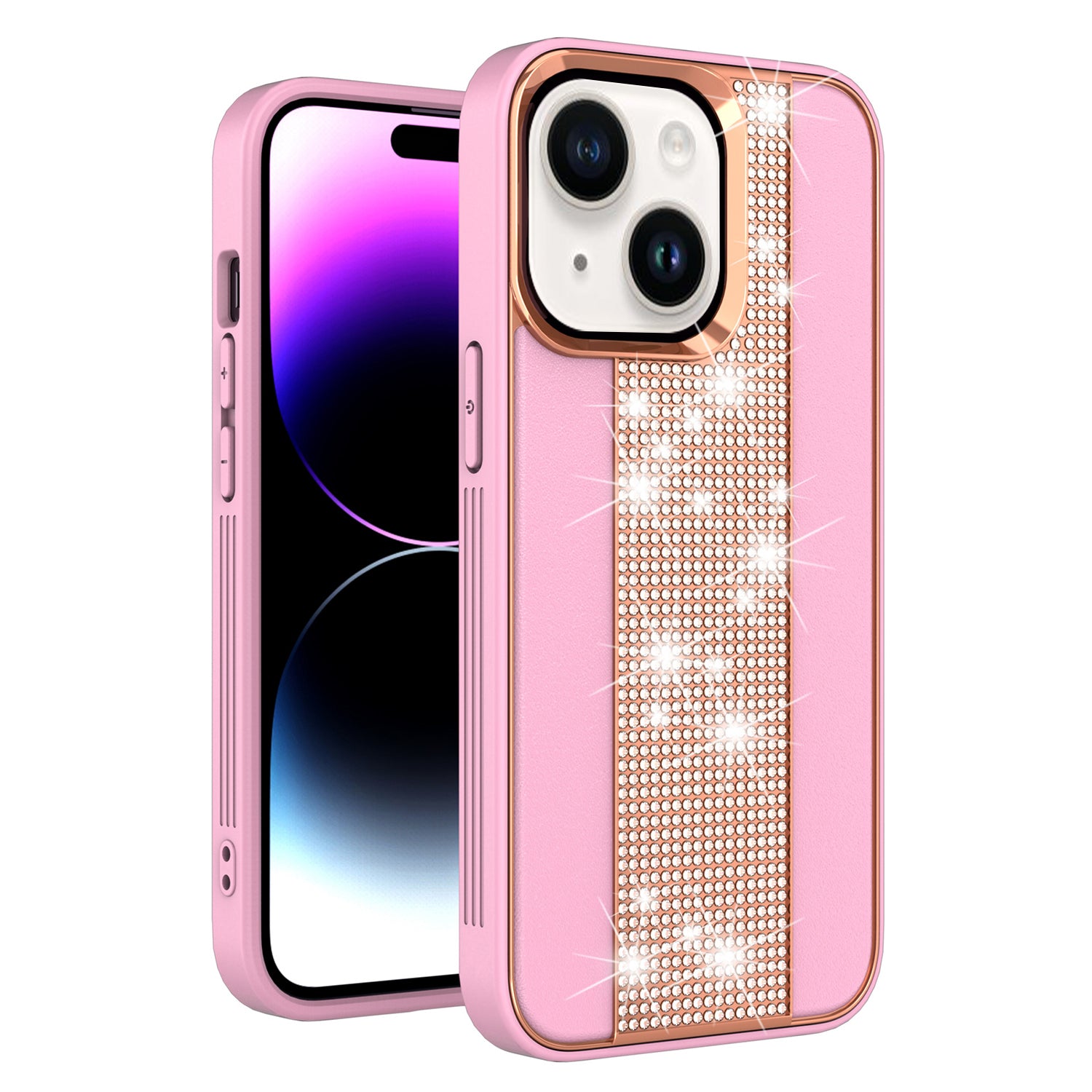 iPhone 14/13 Xiaoxiangfen Luxury Rhinestone Metal Shot Case