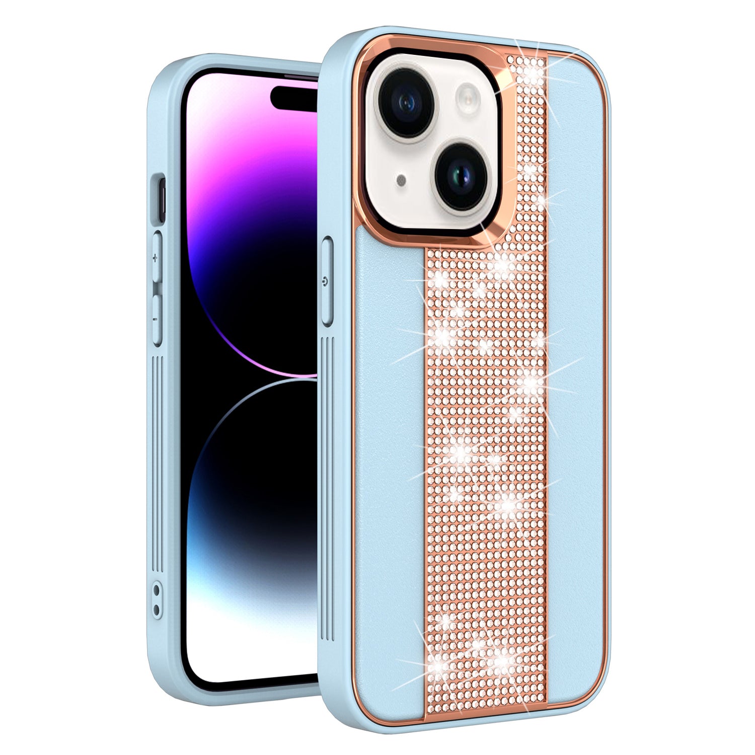 iPhone 14/13 Xiaoxiangfen Luxury Rhinestone Metal Shot Case