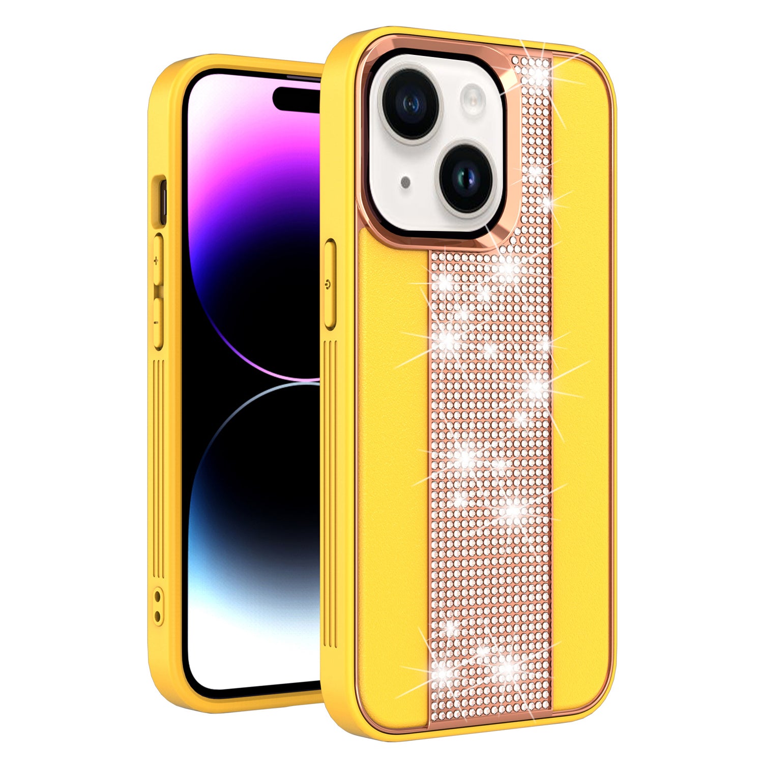 iPhone 14/13 Xiaoxiangfen Luxury Rhinestone Metal Shot Case