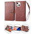 iPhone 13 Mini 2 in 1 Leather Wallet Case With 9 Credit Card Slots and Removable Back Cover 