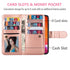 iPhone 13 Mini 2 in 1 Leather Wallet Case With 9 Credit Card Slots and Removable Back Cover 