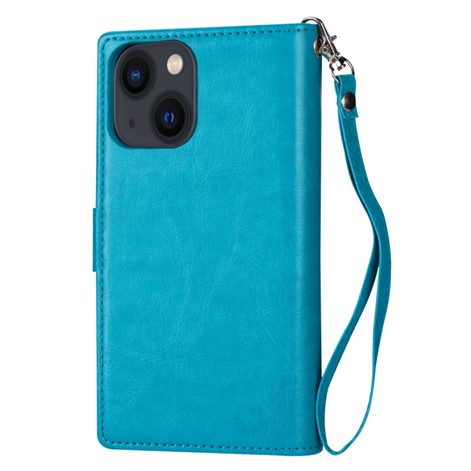 iPhone 13 Mini 2 in 1 Leather Wallet Case With 9 Credit Card Slots and Removable Back Cover 