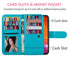 iPhone 13 Mini 2 in 1 Leather Wallet Case With 9 Credit Card Slots and Removable Back Cover 