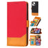 2 in 1 Canvas stitched side buckle leather case for iPhone 13 mini