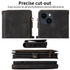 iPhone 13/14 Retro Premium Flip Leather Cover with 9 Card Holder & Zipper Cash Pocket & Wrist Strap