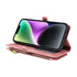 iPhone 13 Mini Retro Premium Flip Leather Cover with 9 Card Holder & Zipper Cash Pocket & Wrist Strap