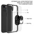 iPhone 14/13 (6.1 ")Transparent Acrylic with ring magnetic car mount Phone holder case-Black