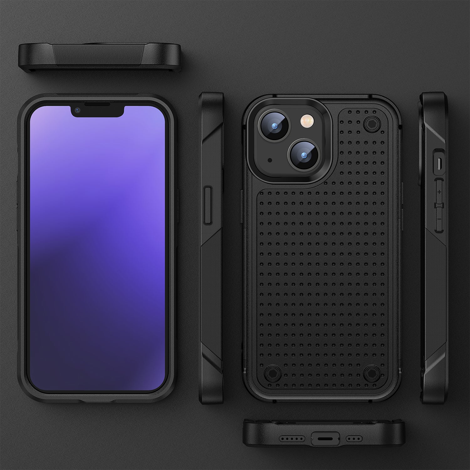 iPhone 14/13 Durable Defener Shockproof Hard PC TPU Luxury Case