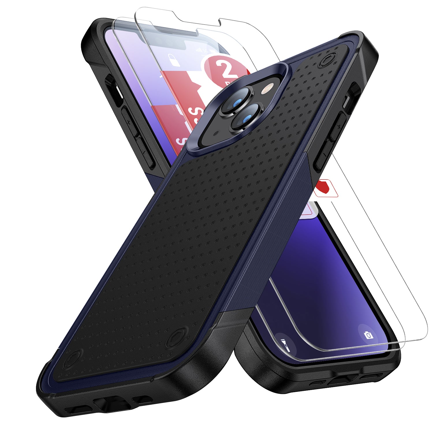 iPhone 14/13 Durable Defener Shockproof Hard PC TPU Luxury Case