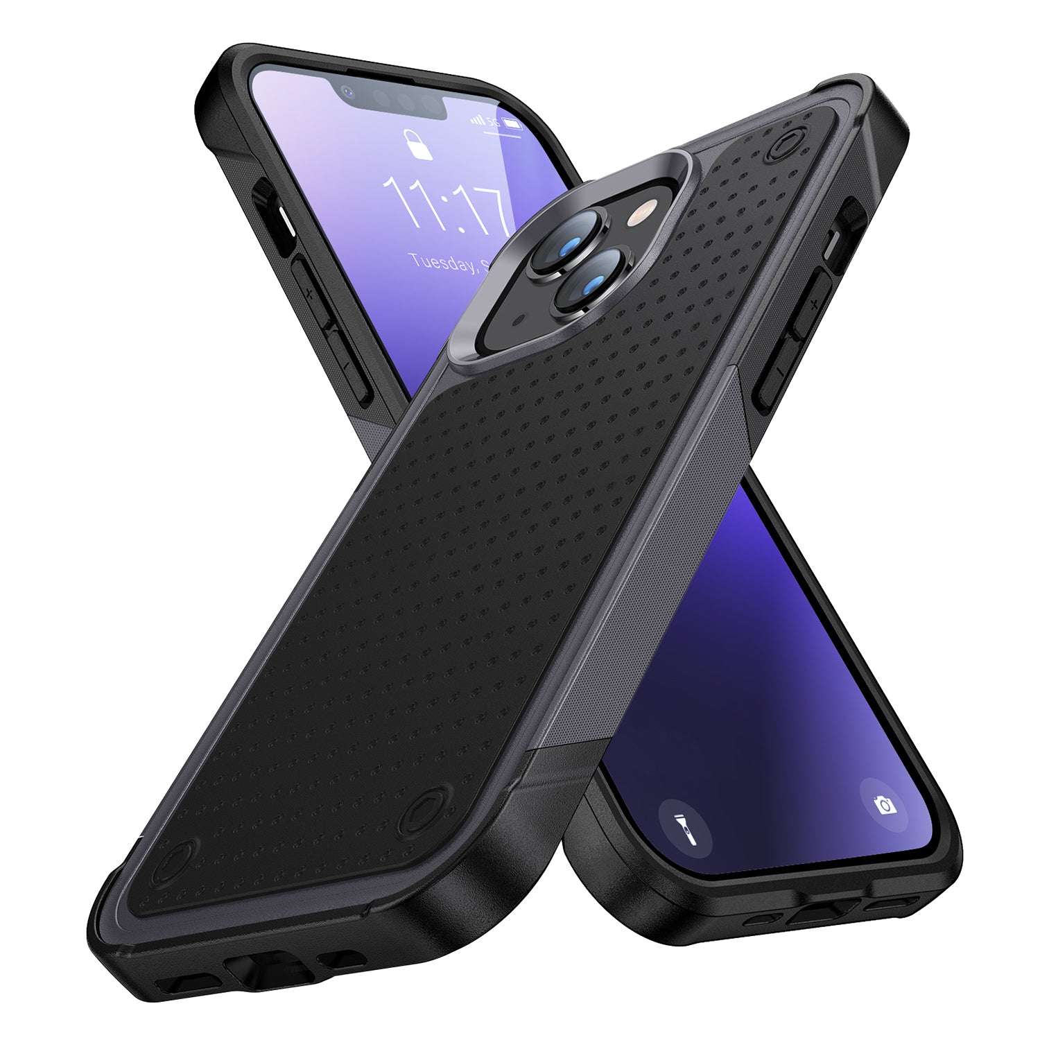 iPhone 14/13 Durable Defener Shockproof Hard PC TPU Luxury Case