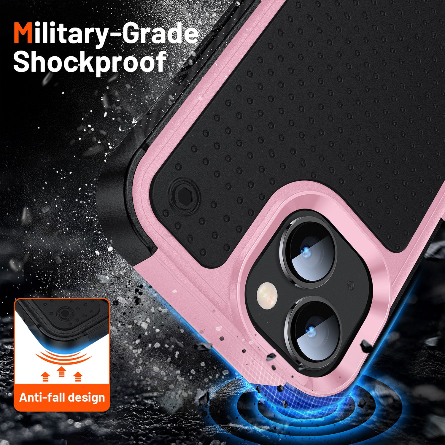 iPhone 14/13 Durable Defener Shockproof Hard PC TPU Luxury Case
