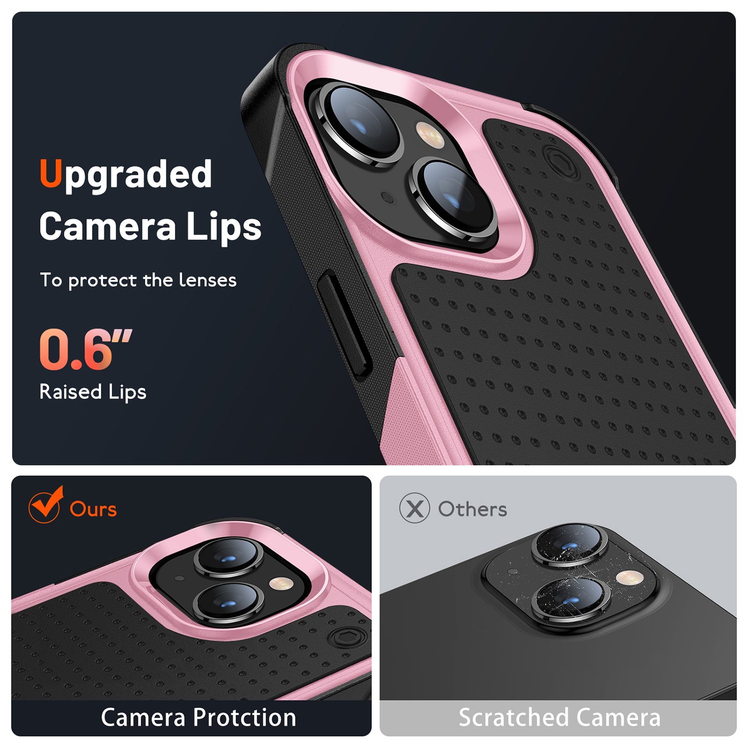iPhone 14/13 Durable Defener Shockproof Hard PC TPU Luxury Case