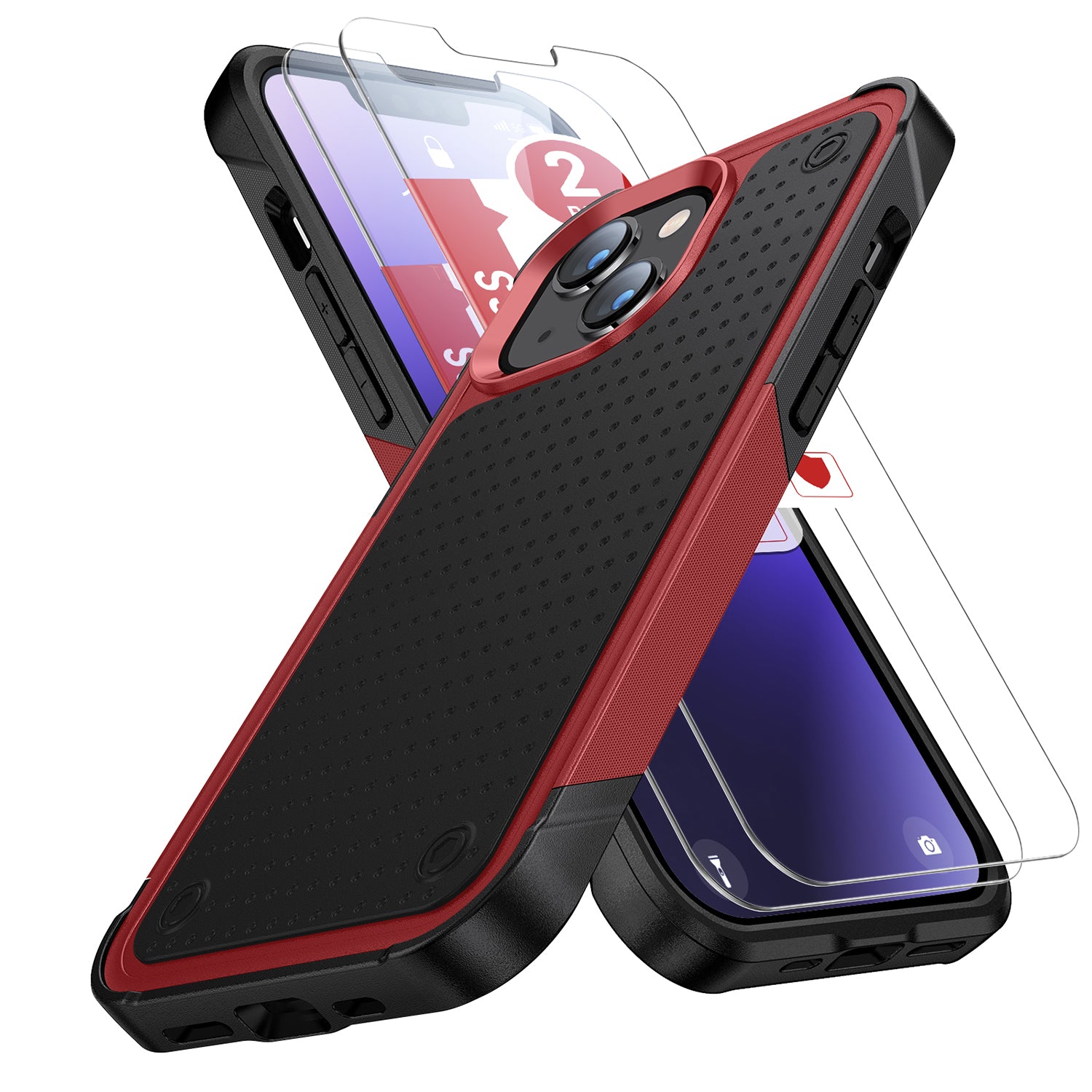 iPhone 14/13 Durable Defener Shockproof Hard PC TPU Luxury Case