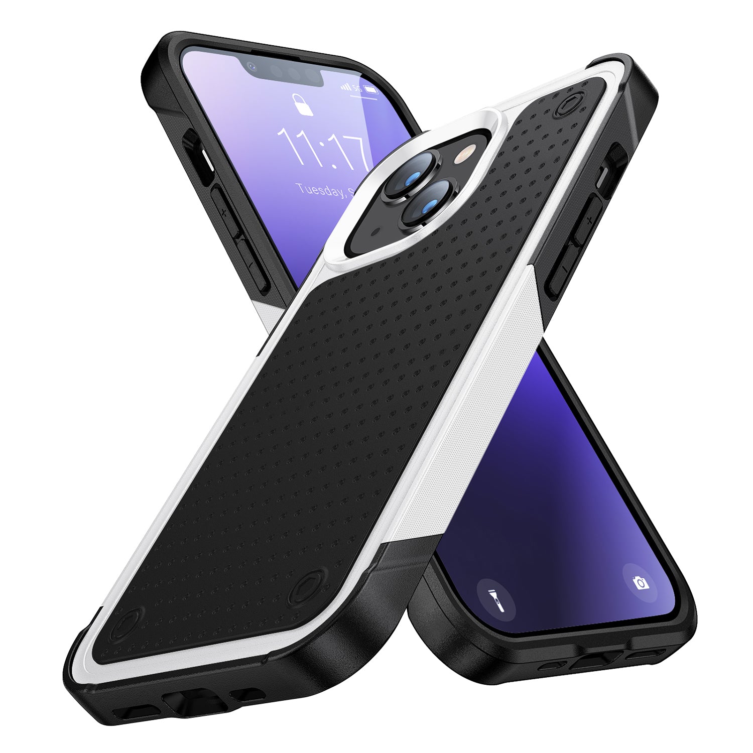 iPhone 14/13 Durable Defener Shockproof Hard PC TPU Luxury Case