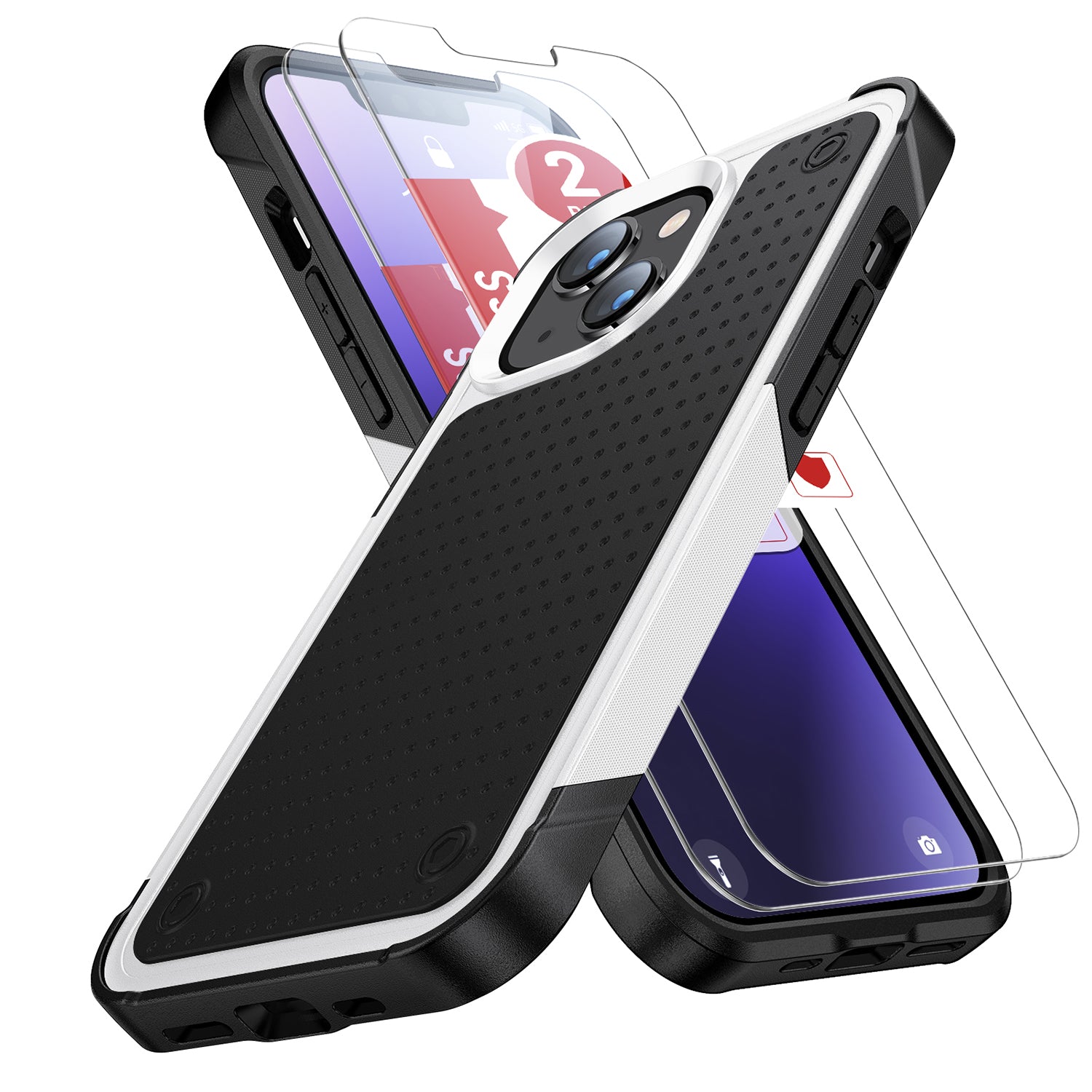 iPhone 14/13 Durable Defener Shockproof Hard PC TPU Luxury Case
