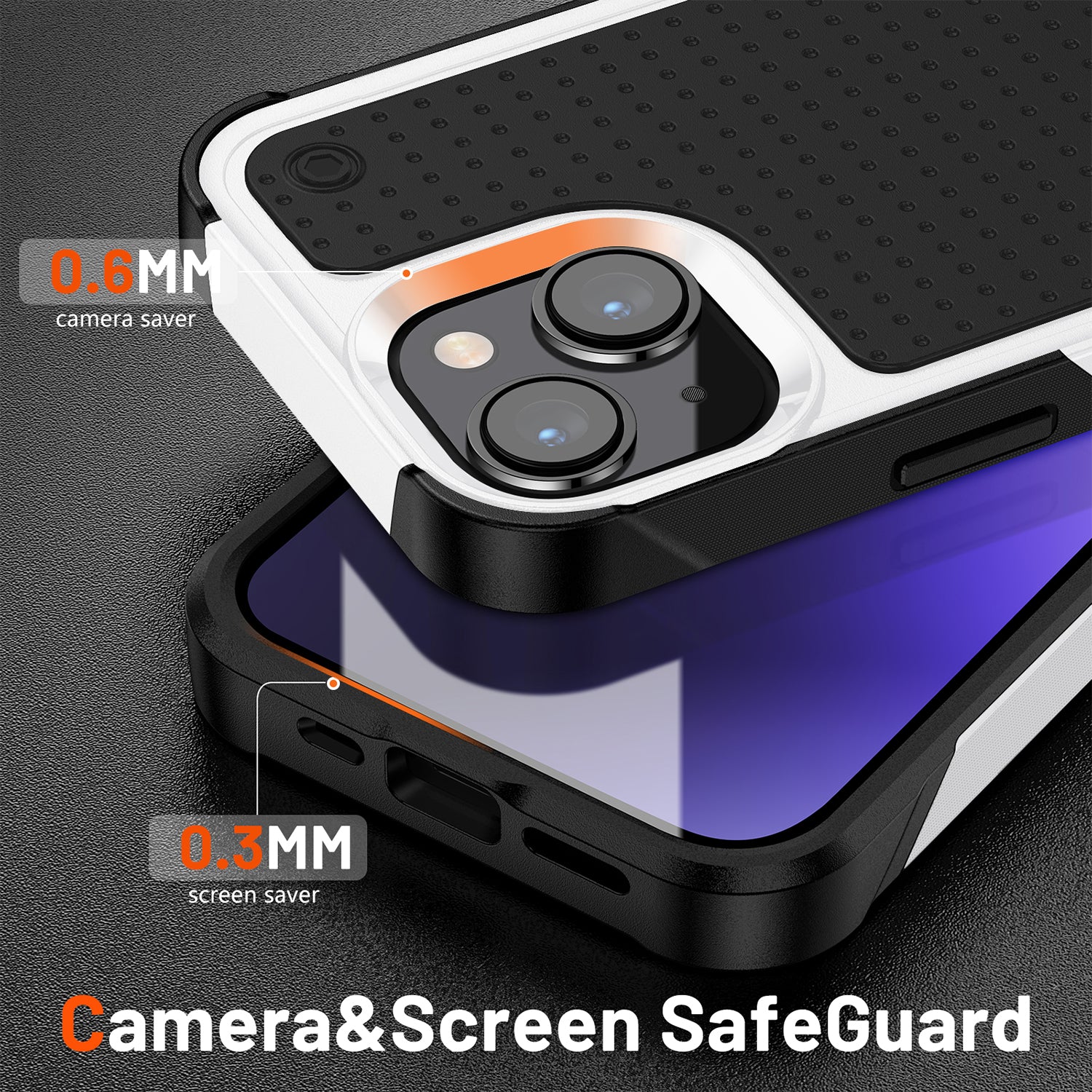 iPhone 14/13 Durable Defener Shockproof Hard PC TPU Luxury Case