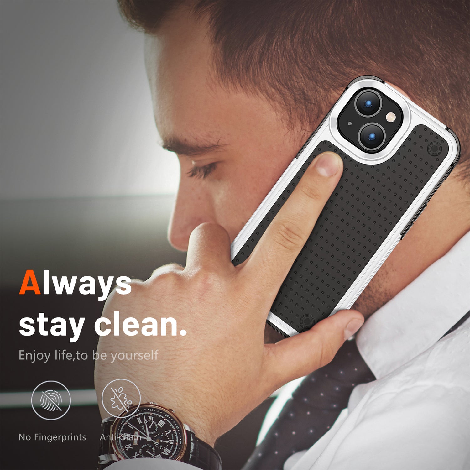 iPhone 14/13 Durable Defener Shockproof Hard PC TPU Luxury Case