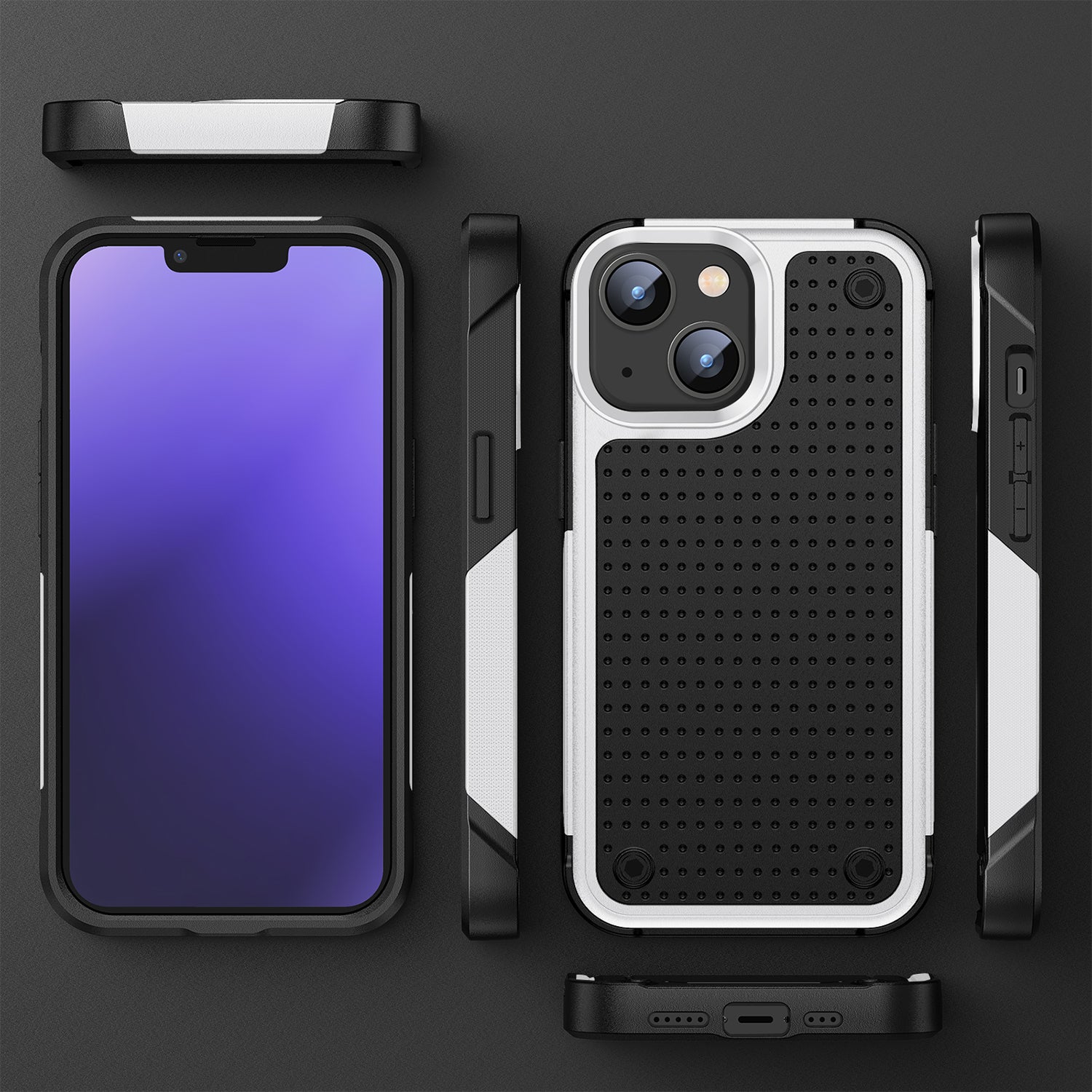 iPhone 14/13 Durable Defener Shockproof Hard PC TPU Luxury Case