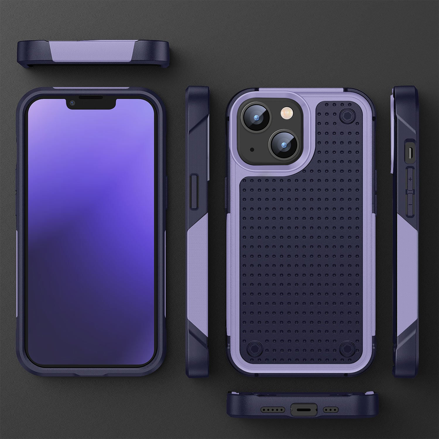 iPhone 14/13 Durable Defener Shockproof Hard PC TPU Luxury Case