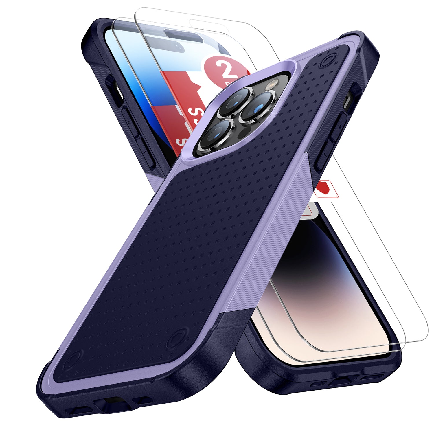 iPhone 14/13 Durable Defener Shockproof Hard PC TPU Luxury Case