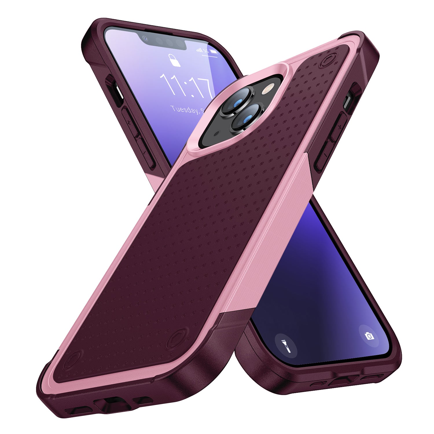 iPhone 14/13 Durable Defener Shockproof Hard PC TPU Luxury Case