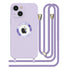 iPhone 13 Soft silicone case fine hole logo hollowed out with adjustable hanging rope
