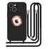 iPhone 13 Soft silicone case fine hole logo hollowed out with adjustable hanging rope