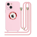 iPhone 13 Soft silicone case fine hole logo hollowed out with adjustable hanging rope