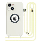 iPhone 13 Soft silicone case fine hole logo hollowed out with adjustable hanging rope