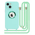 iPhone 13 Soft silicone case fine hole logo hollowed out with adjustable hanging rope