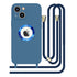 iPhone 13 Soft silicone case fine hole logo hollowed out with adjustable hanging rope