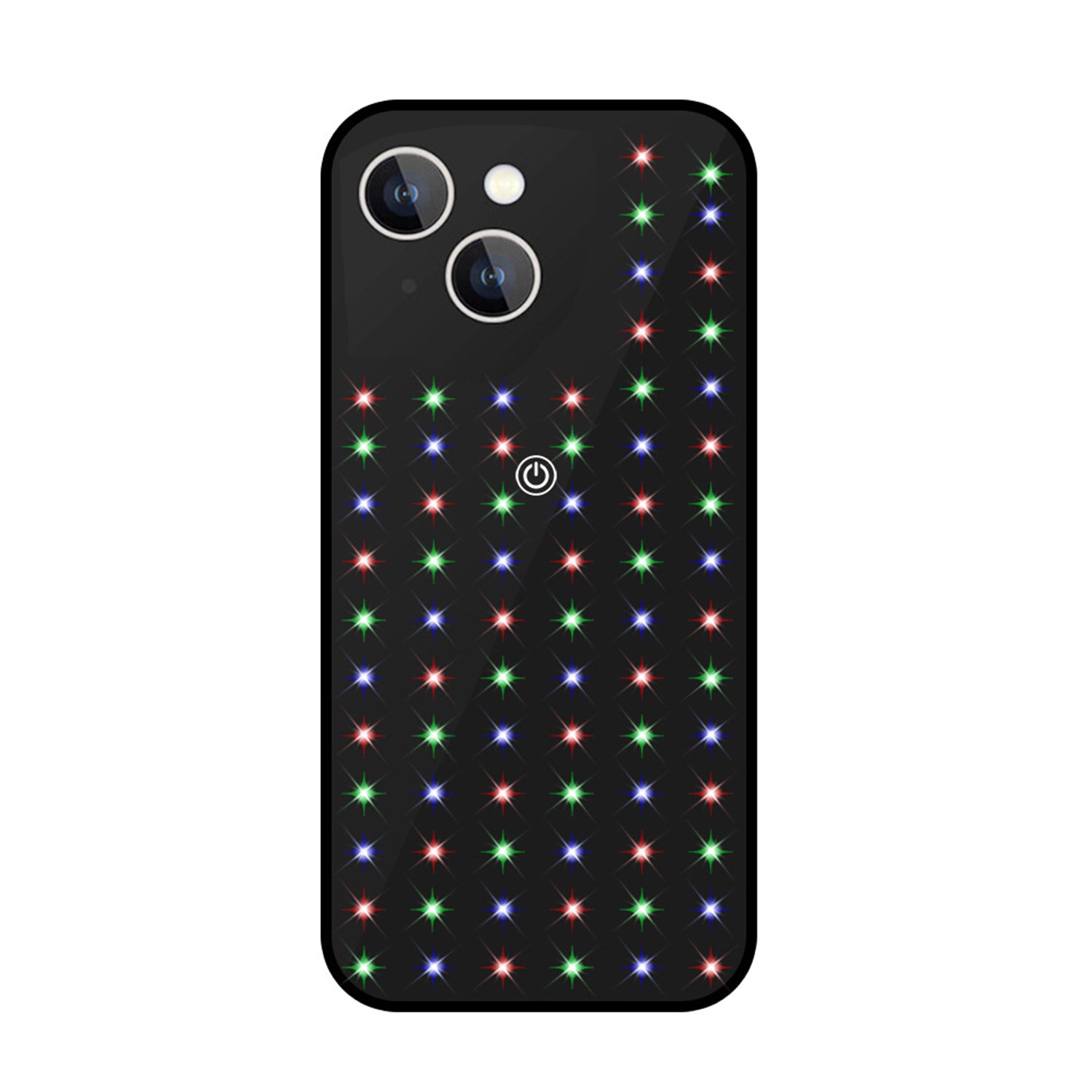 iPhone 14/13 Glowing and Cool Anti Drop Glass Shell Case-Black