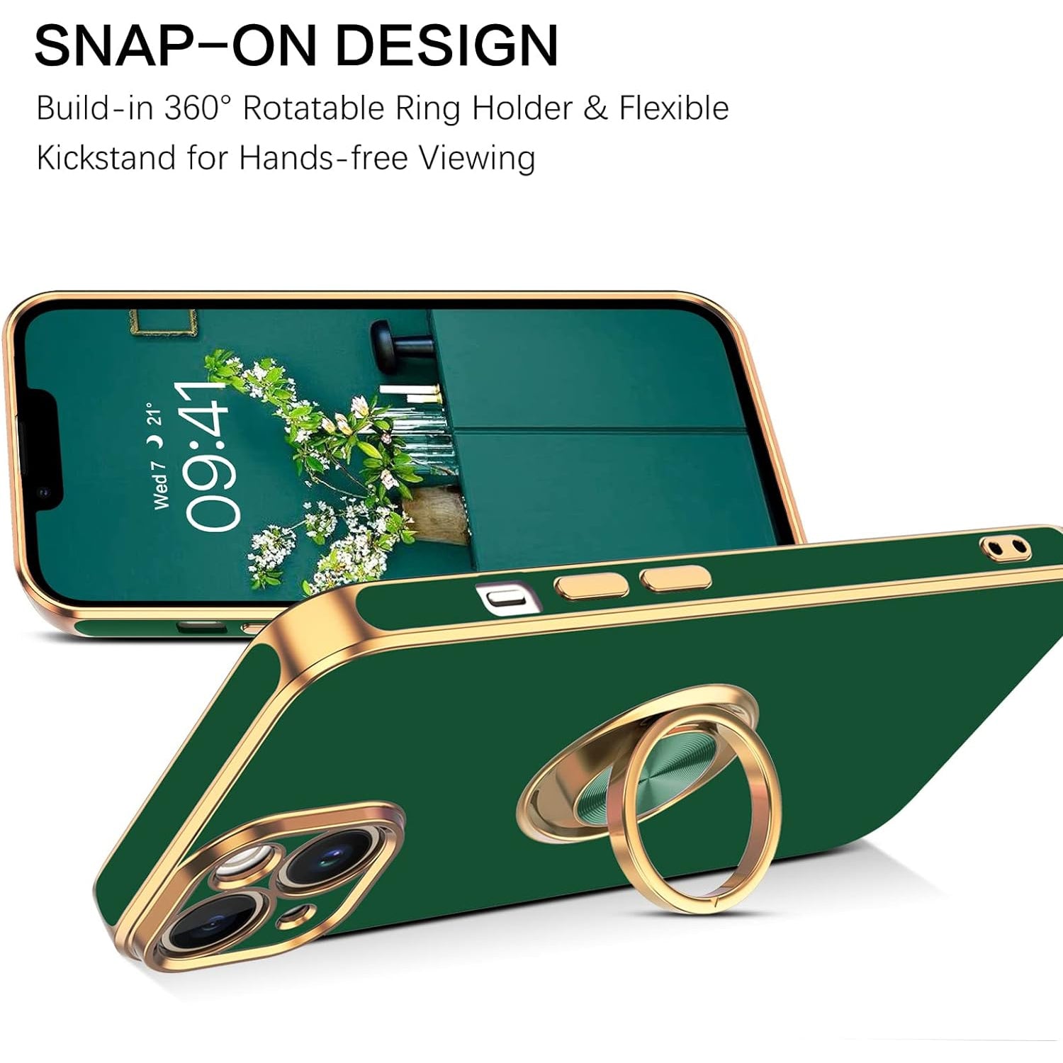 Fashion Ring Magnetic GPS car mount Phone Holder Case for iPhone 13 mini