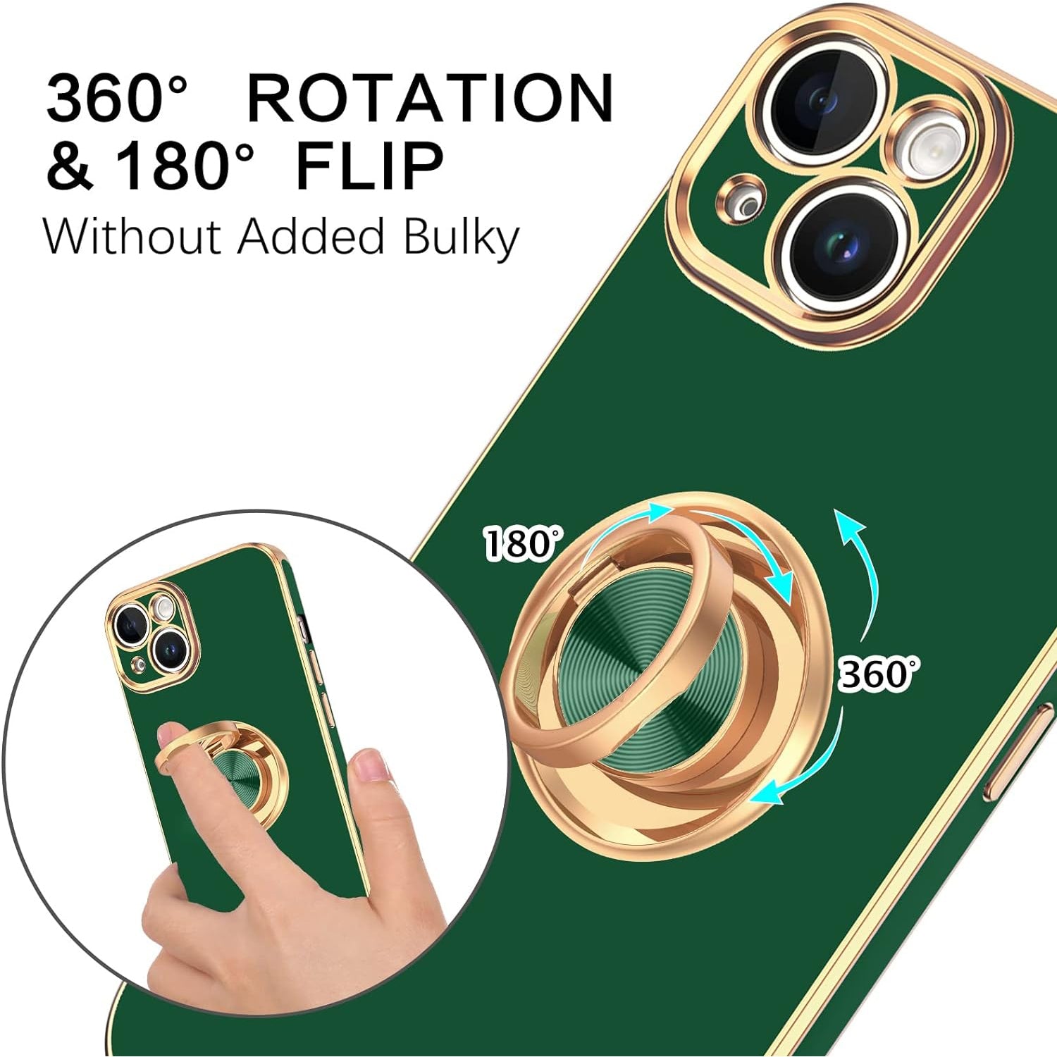 Fashion Ring Magnetic GPS car mount Phone Holder Case for iPhone 13 mini