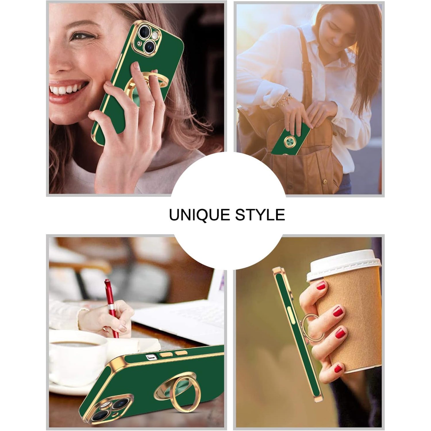 Fashion Ring Magnetic GPS car mount Phone Holder Case for iPhone 13 mini