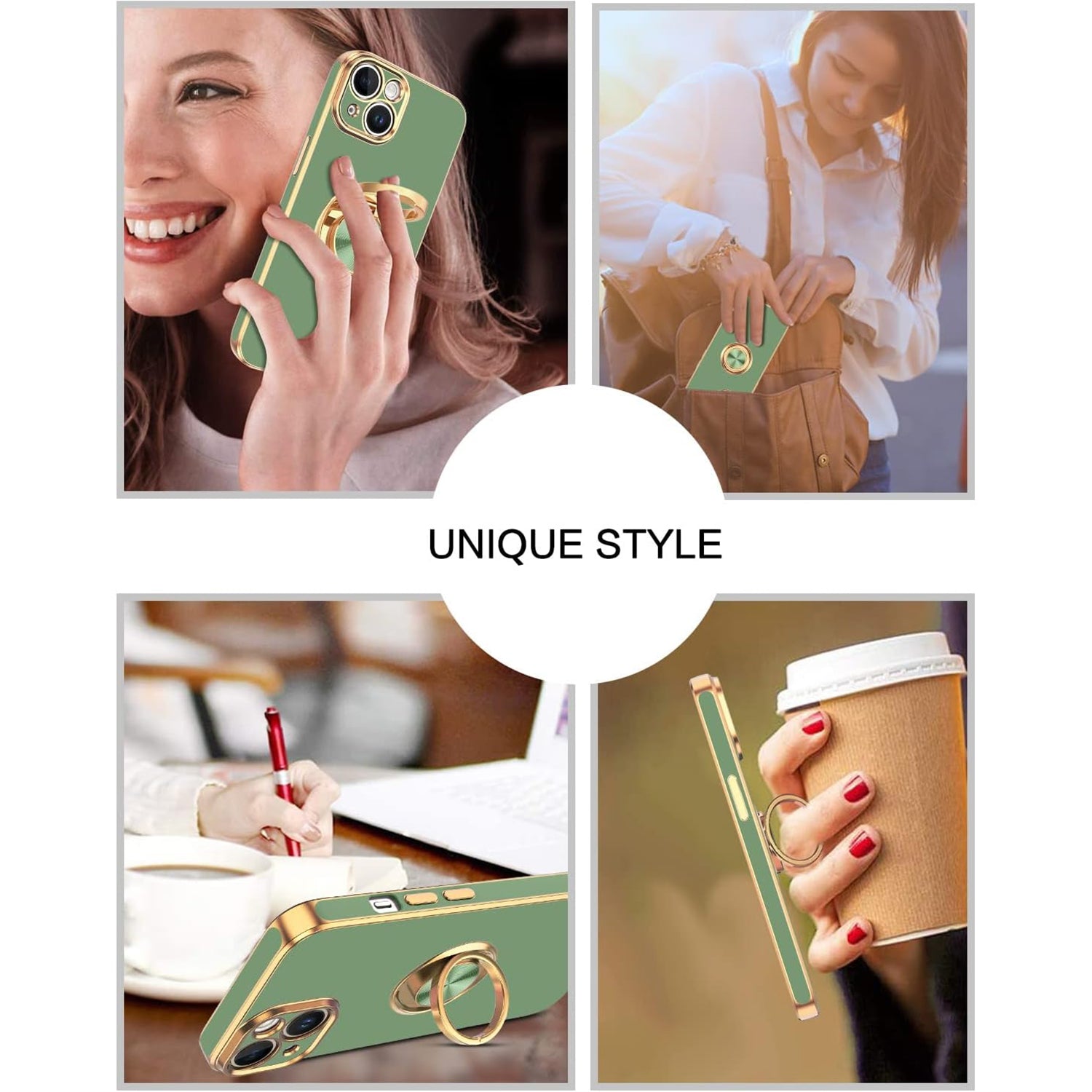 Fashion Ring Magnetic GPS car mount Phone Holder Case for iPhone 13 mini
