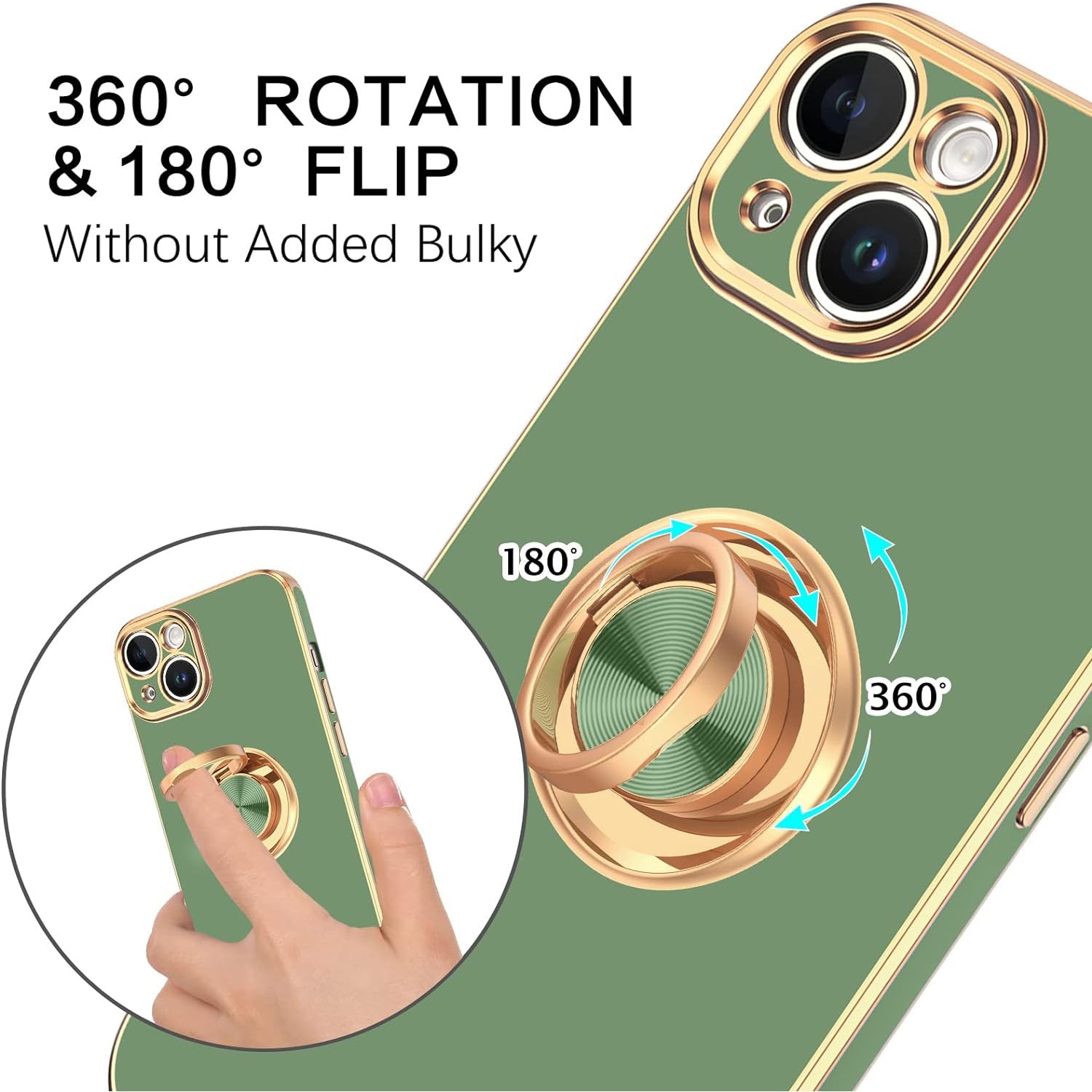 Fashion Ring Magnetic GPS car mount Phone Holder Case for iPhone 13 mini