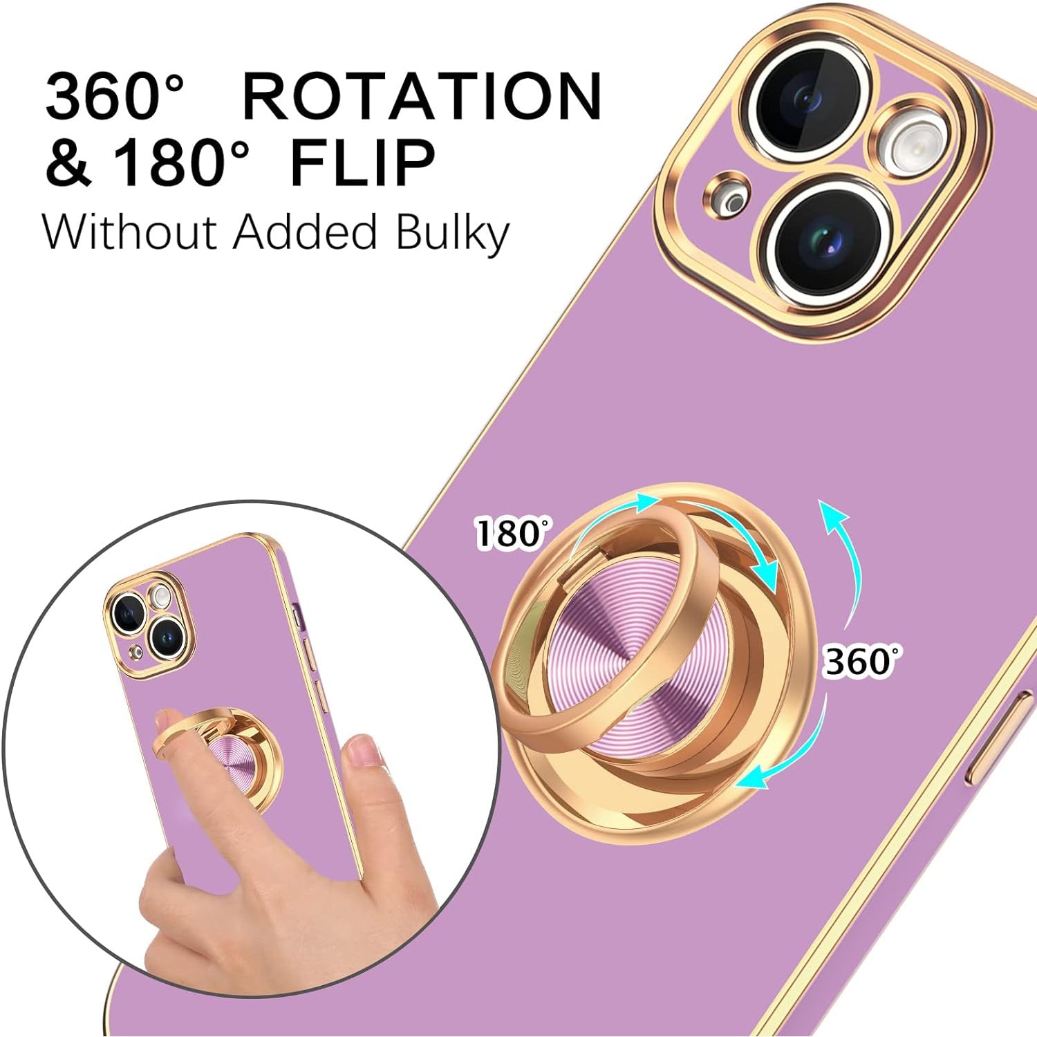 Fashion Ring Magnetic GPS car mount Phone Holder Case for iPhone 13 mini