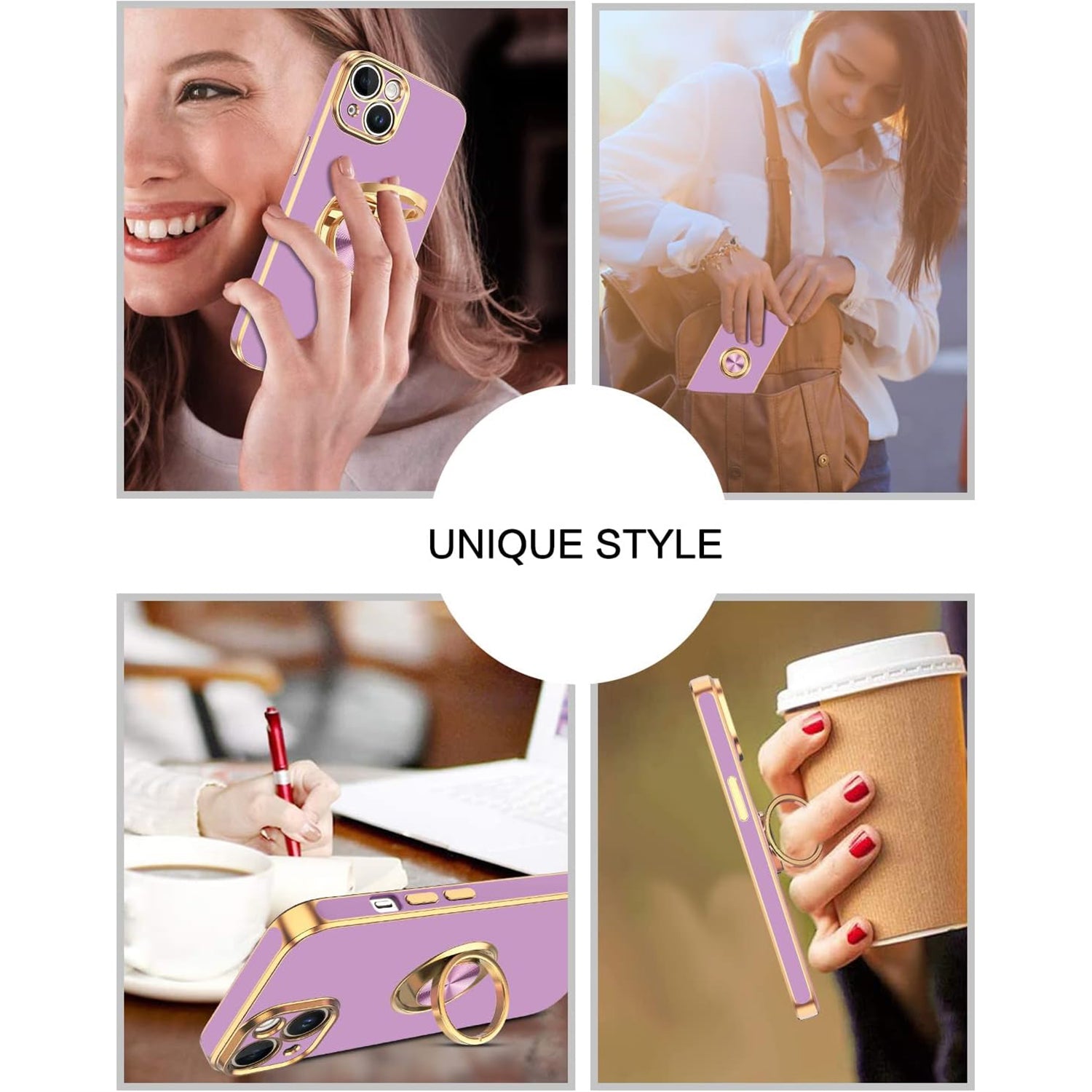 Fashion Ring Magnetic GPS car mount Phone Holder Case for iPhone 13 mini