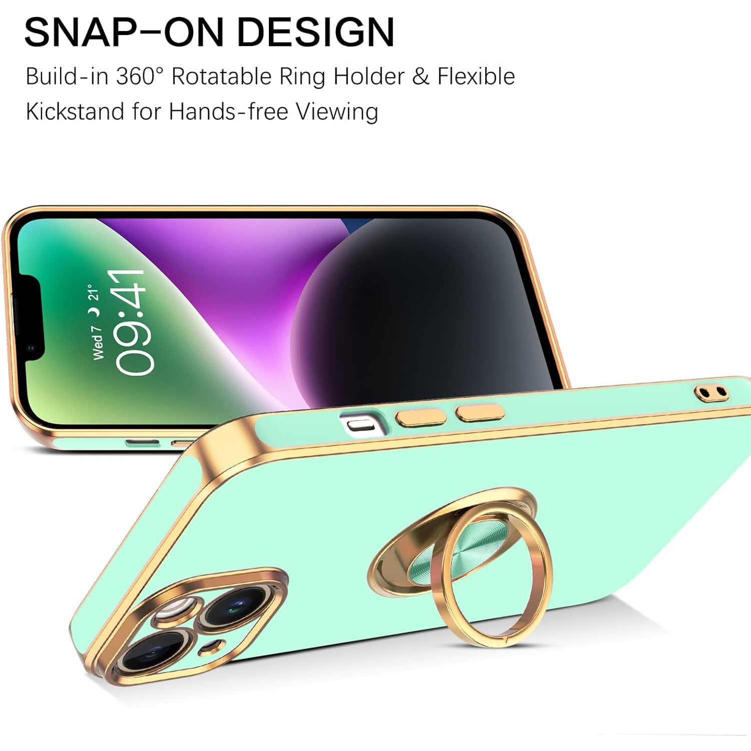 Fashion Ring Magnetic GPS car mount Phone Holder Case for iPhone 13 mini