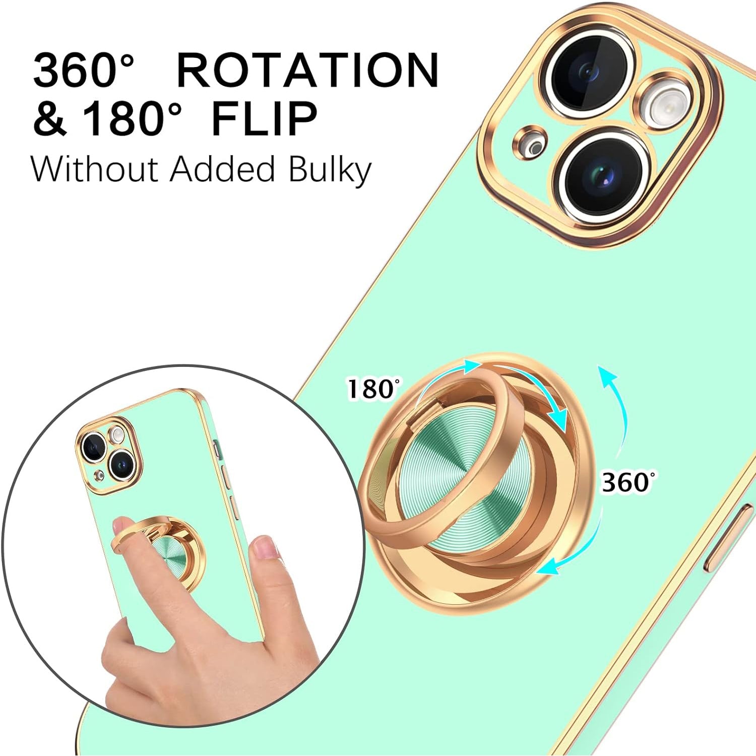 Fashion Ring Magnetic GPS car mount Phone Holder Case for iPhone 13 mini