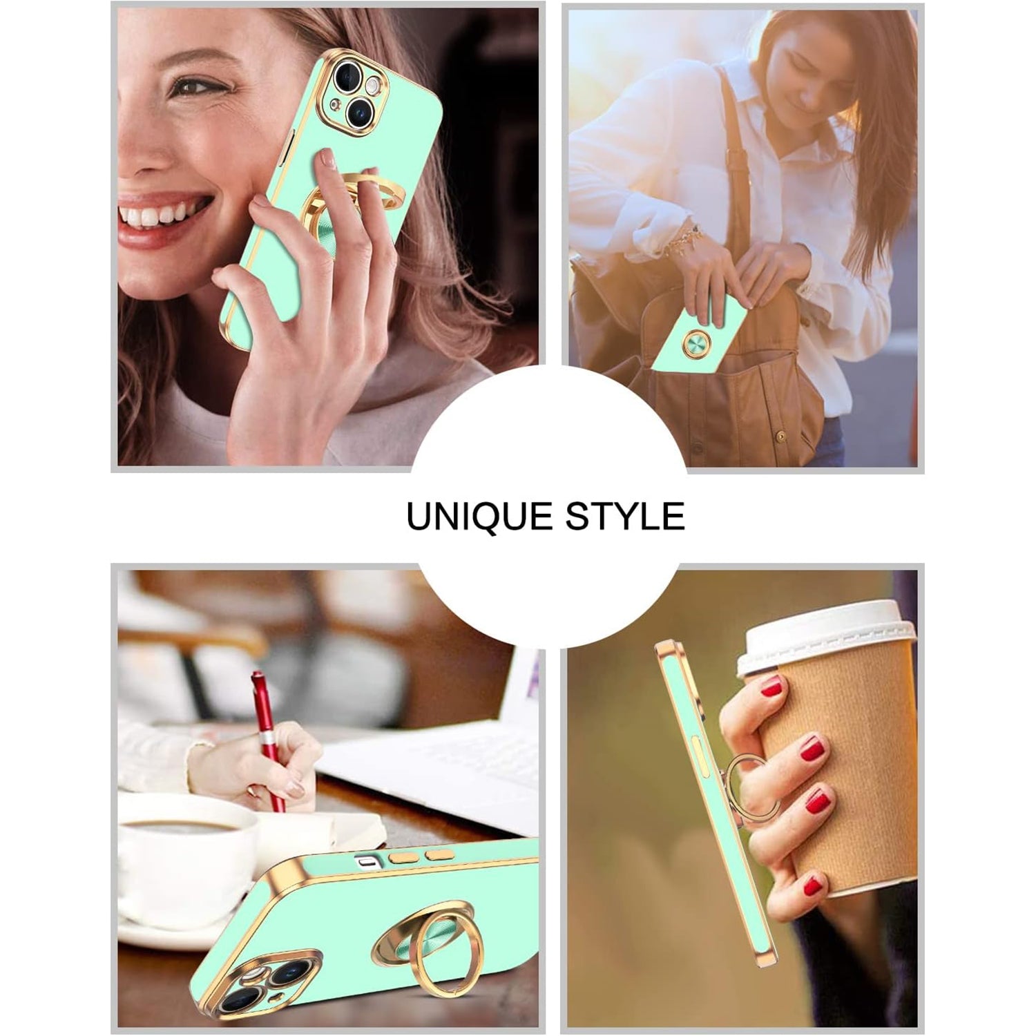 Fashion Ring Magnetic GPS car mount Phone Holder Case for iPhone 13 mini