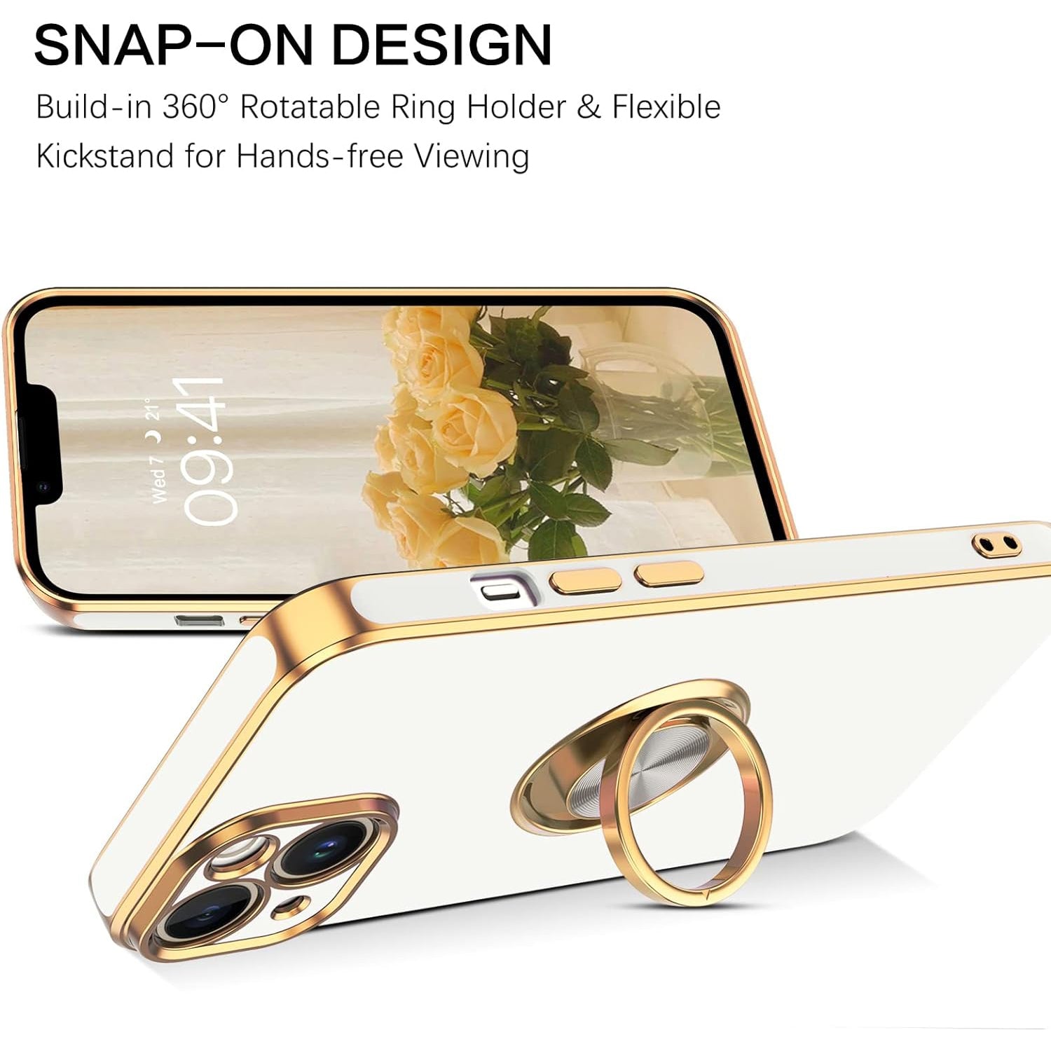 Fashion Ring Magnetic GPS car mount Phone Holder Case for iPhone 13 mini