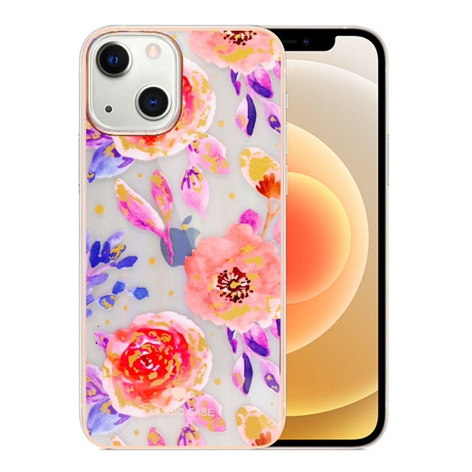 iPhone 13 mini TPU painted fashion flower case