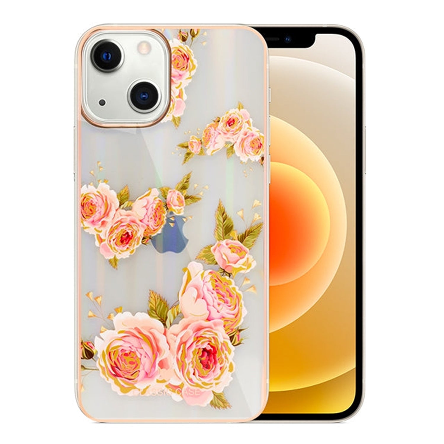 iPhone 13 mini TPU painted fashion flower case