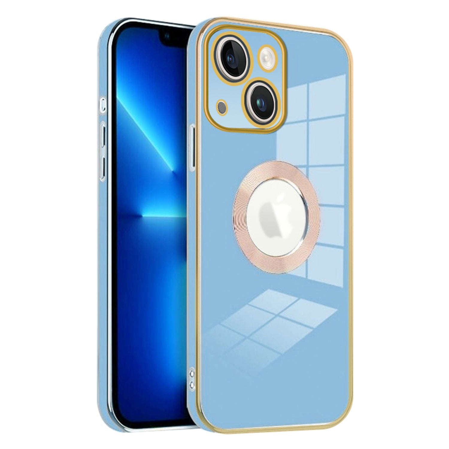 iPhone 13 Electroplated logo hollow out color case