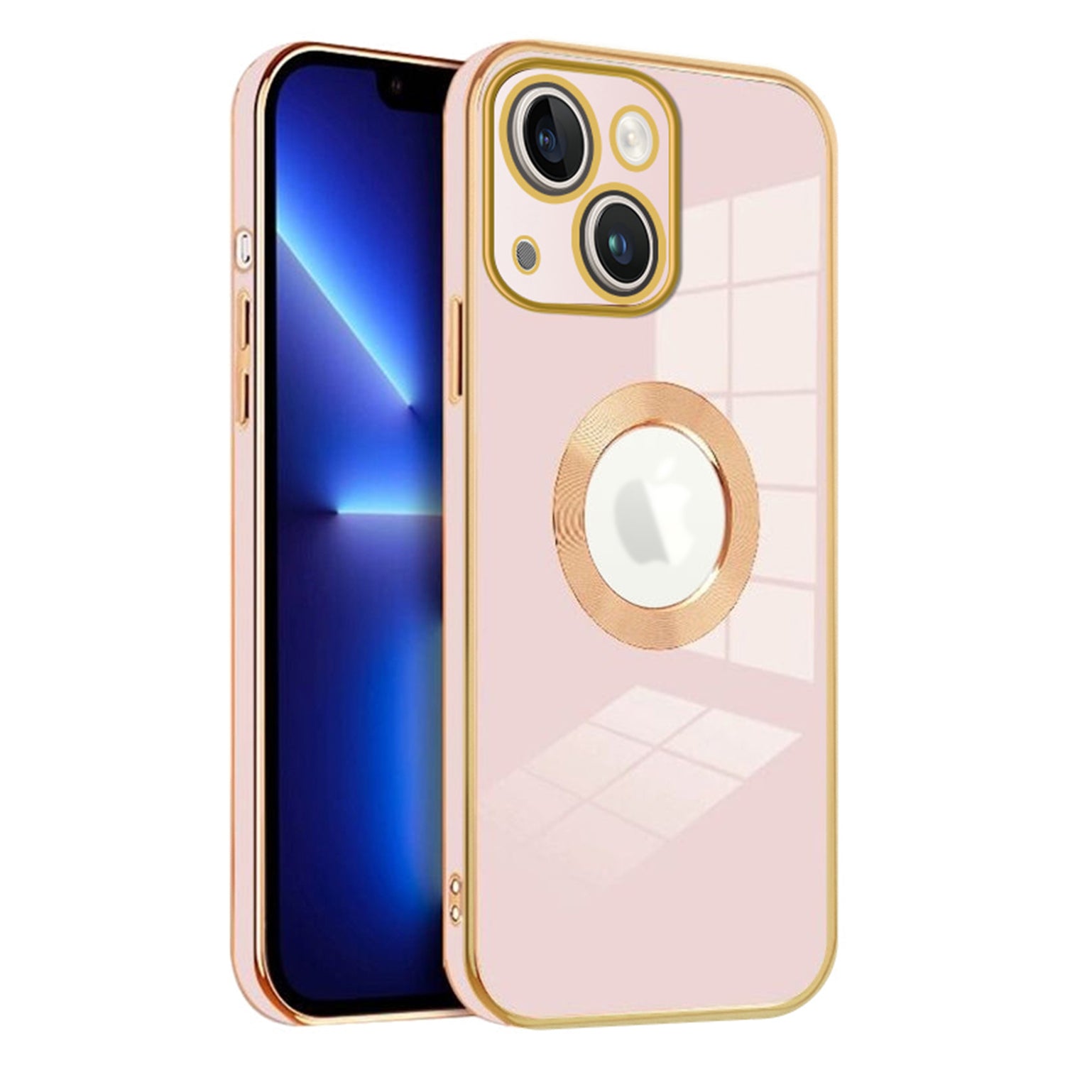 iPhone 13 Electroplated logo hollow out color case
