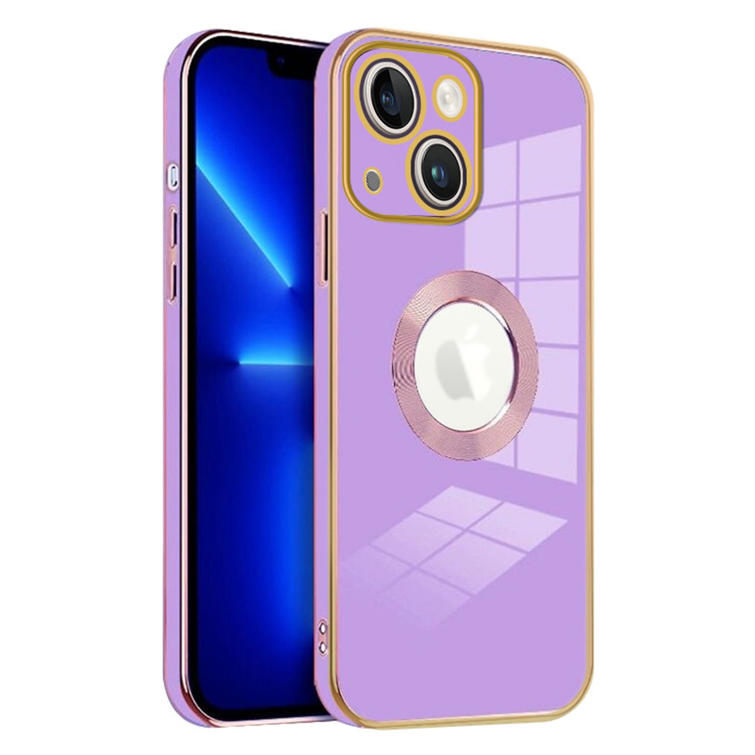 iPhone 13 Electroplated logo hollow out color case
