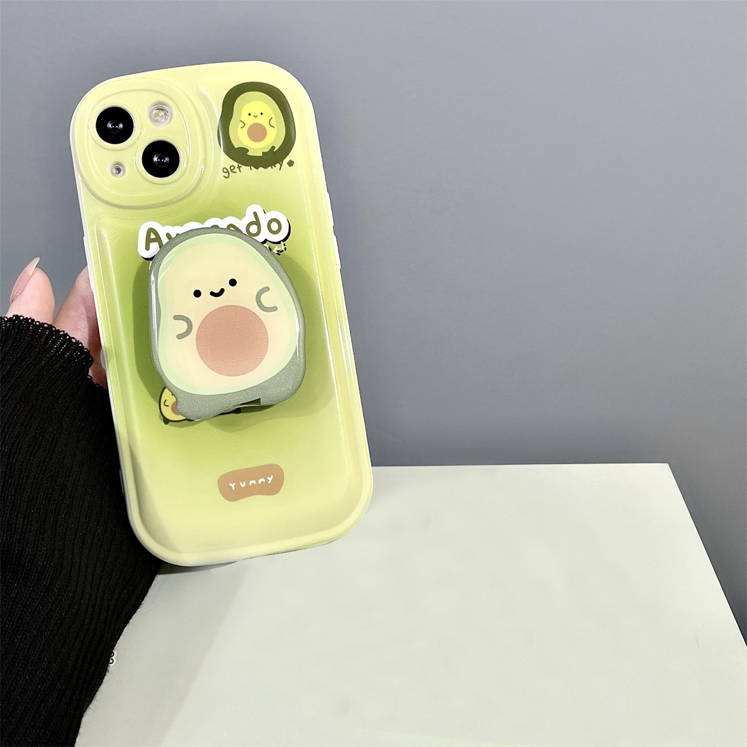 iPhone 14/13 Creative Cartoon Bracket Case